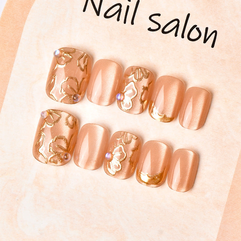 Elegantes Florales Design Press-On Nagelkunst Set Brehn 1790636584