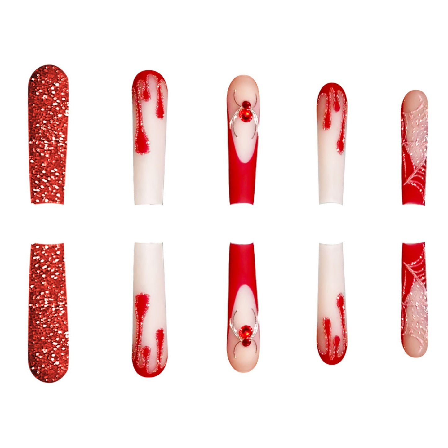 Stylische Lange Acryl-Finger-Nagelkunstverlängerungen Brehn