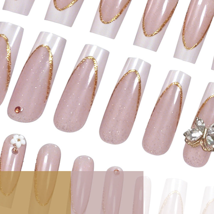 Elegante Blumennagelkunstverlängerungen Brehn