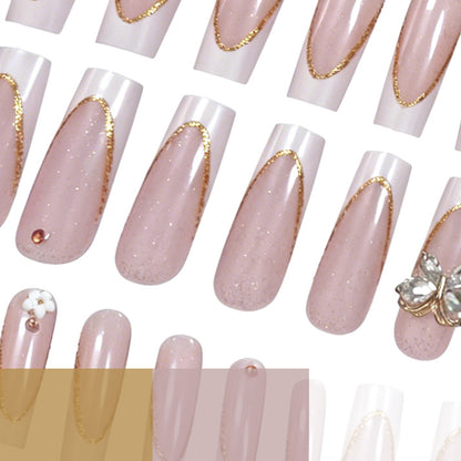 Elegante Blumennagelkunstverlängerungen Brehn
