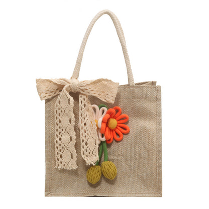 Dekorative florale handgefertigte Tragetasche