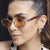 Damen modische Sonnenbrille im eleganten Ovaldesign mit trendigen Akzenten Brehn