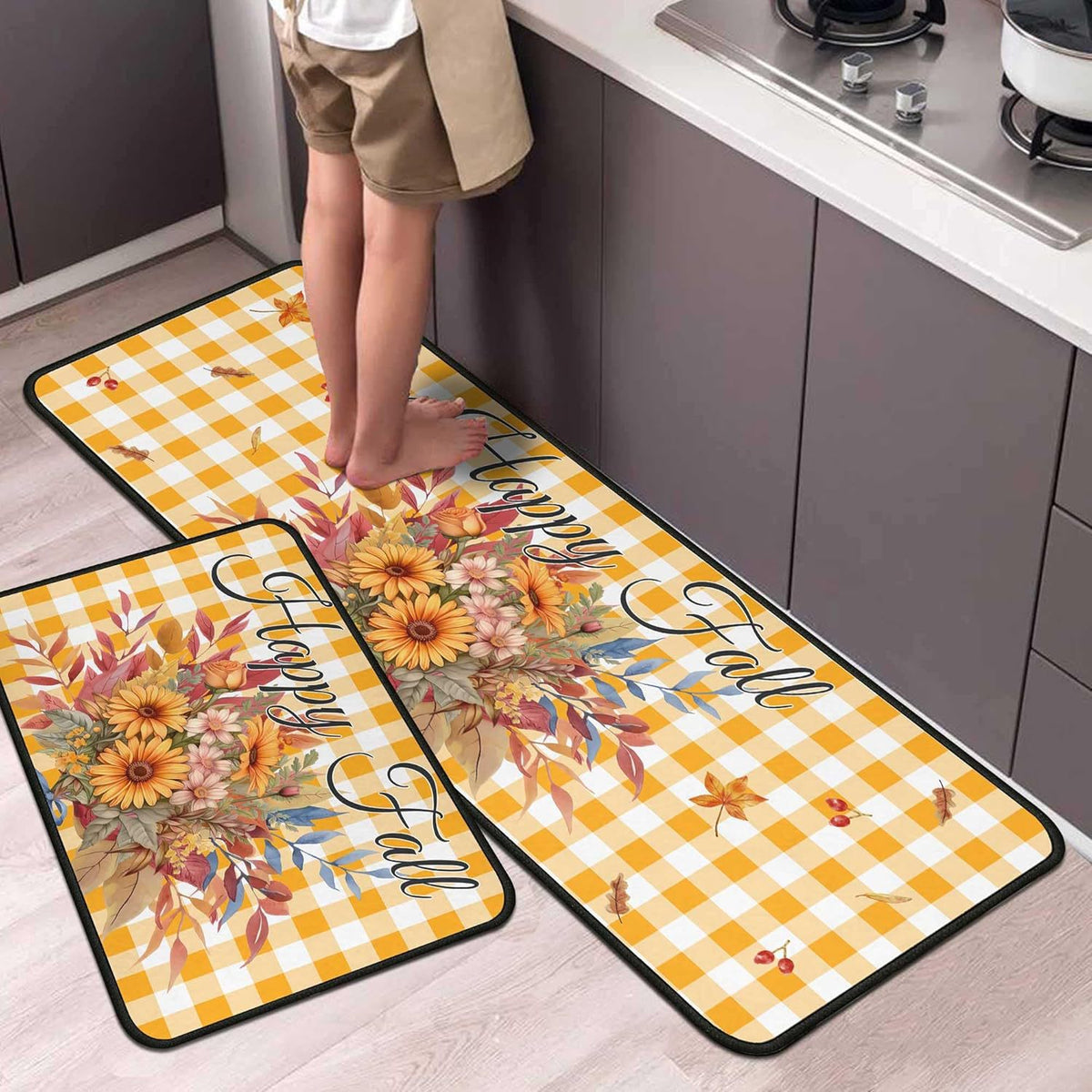Saisonale dekorative Küchenmatten Set