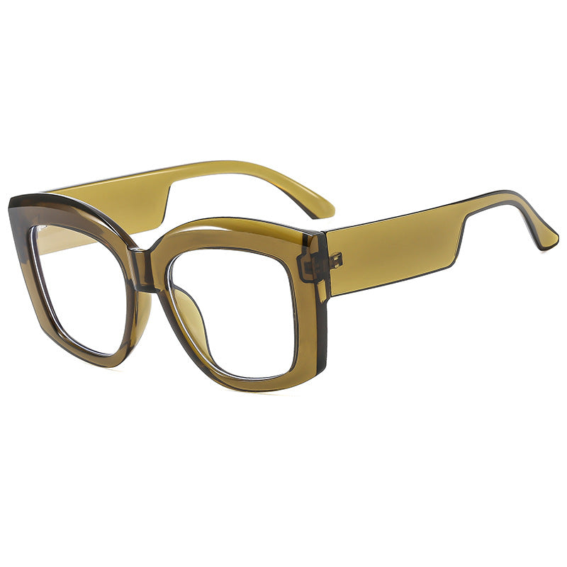 Damen modische Brille mit breitem, quadratischem Rahmen Brehn