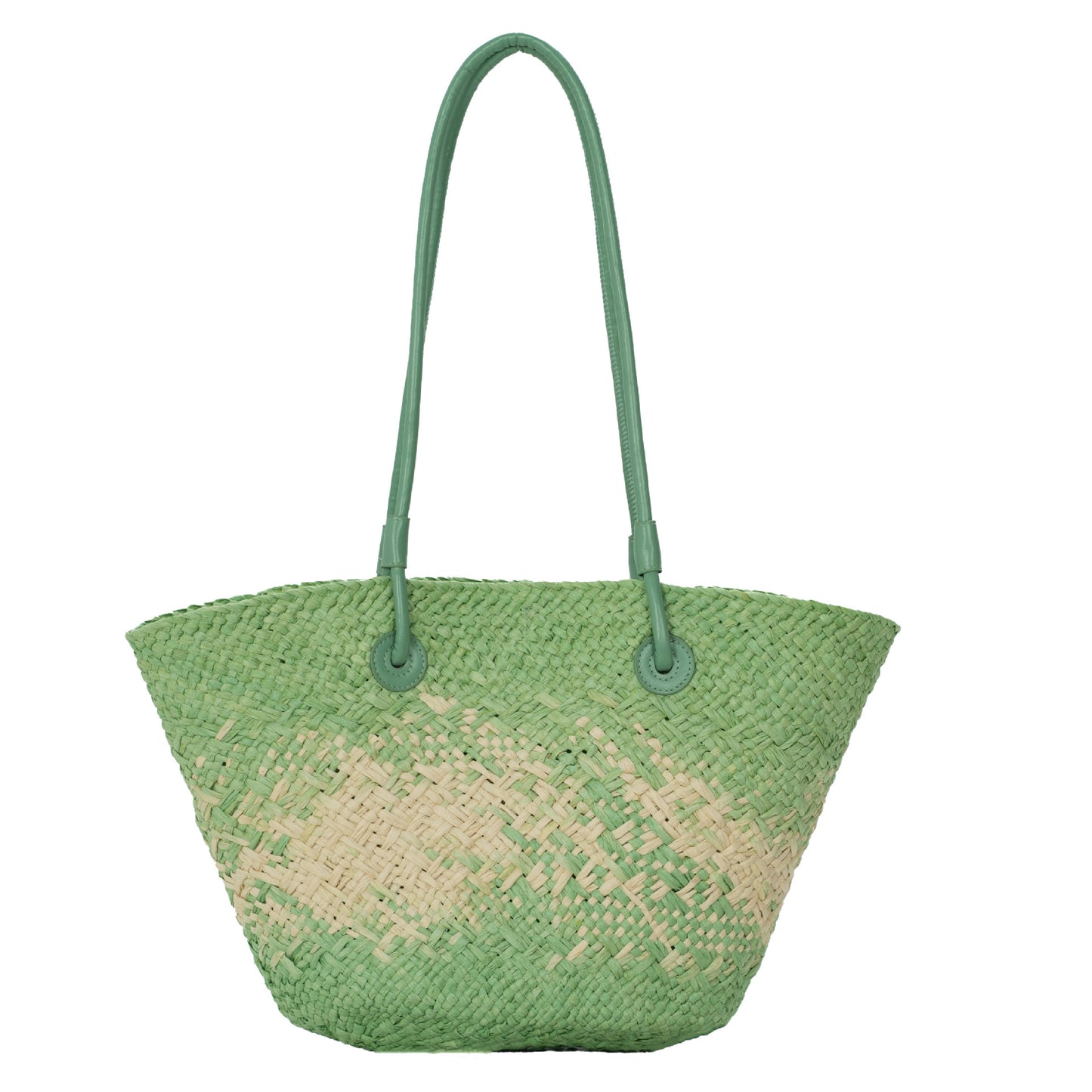 Elegante Handtasche Im Rattanstil mit Doppeltem Tragegriff Brehn