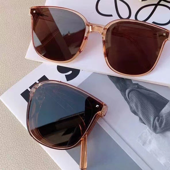 Damen trendige Sonnenbrille mit einzigartigem Facettenrahmen Brehn