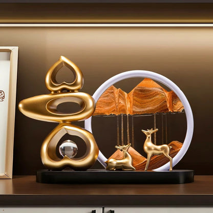 Moderne abstrakte Sandkunstskulptur