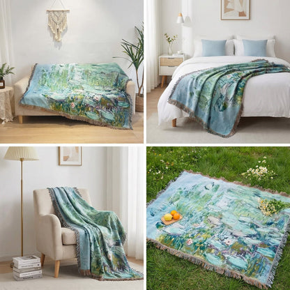 Künstlerische florale Wurfdecke