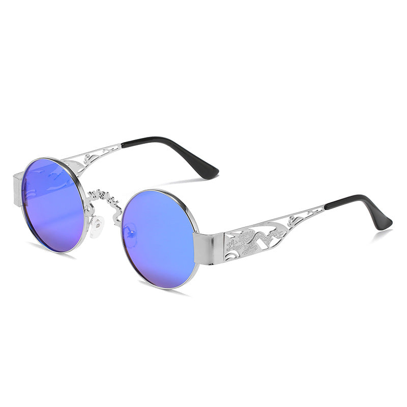 Damen künstlerische runde Sonnenbrille mit elegantem filigranen Rahmen Brehn