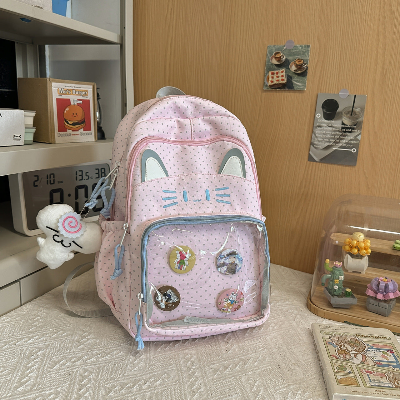 Verspielter Katzen-Themen-Rucksack