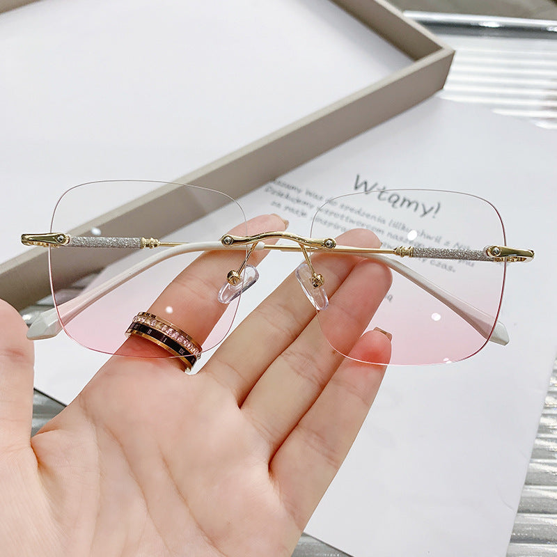 Damen elegante quadratische Sonnenbrille mit funkelnden Akzenten Brehn
