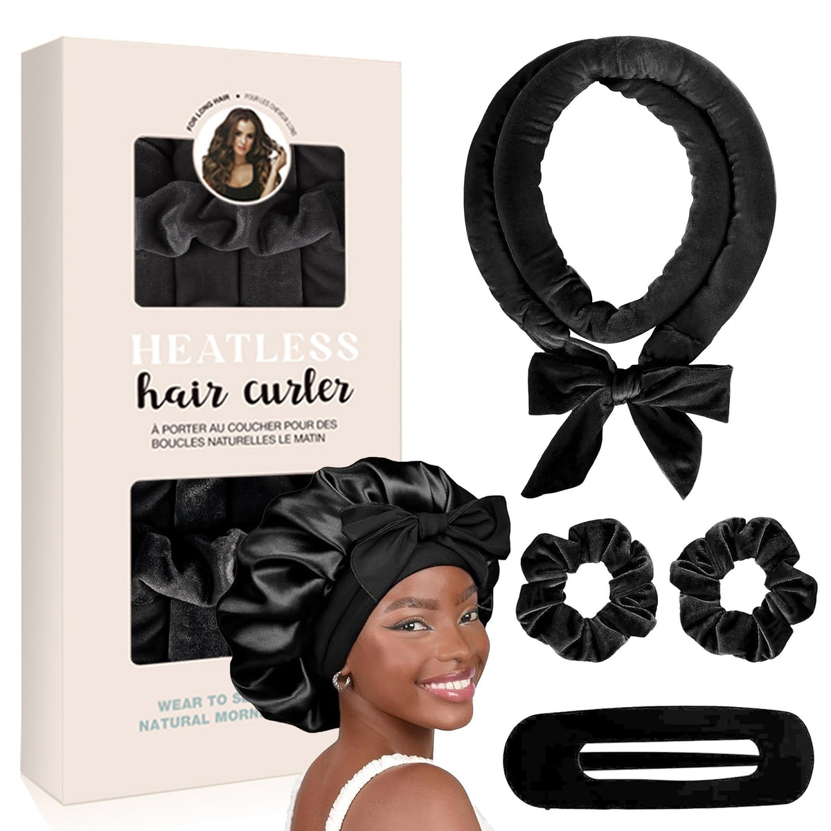 Hitzefreies Satin-Haarlocken-Set