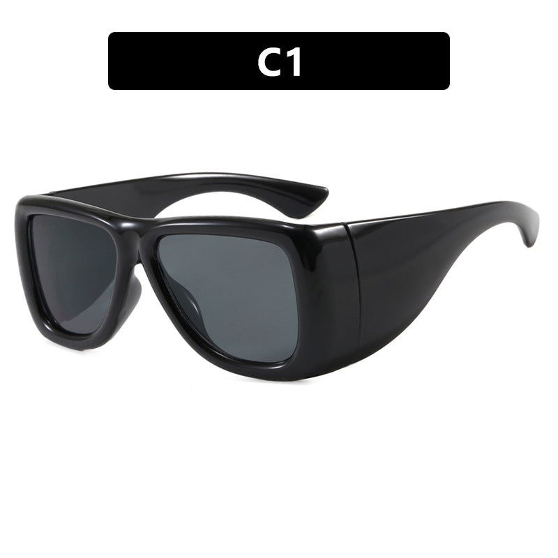 Damen trendige oversized Sonnenbrille mit markantem Schildpatt-Design Brehn