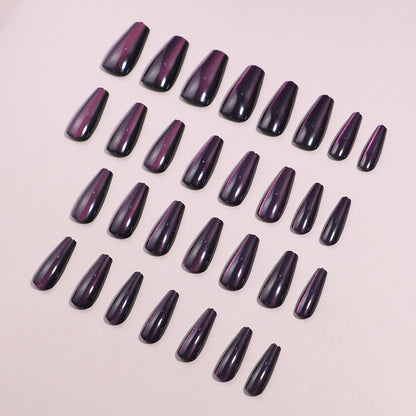 Glitzerndes Langes Stiletto Press-On Nagelset Brehn