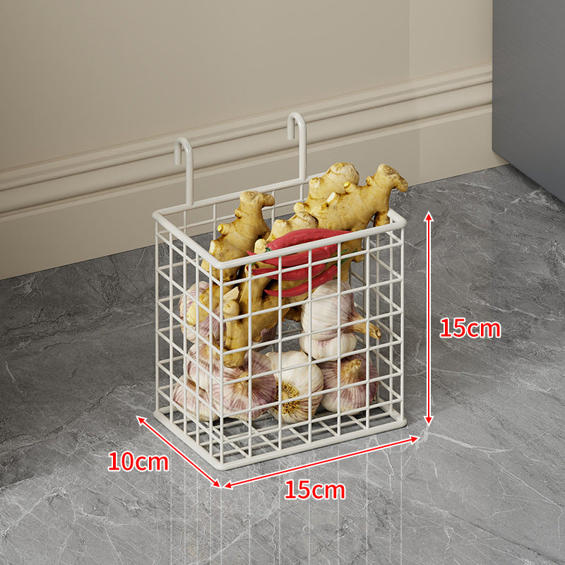 Vertikaler Metall-Obstlager-Turm mit abnehmbarem Seitenkorb