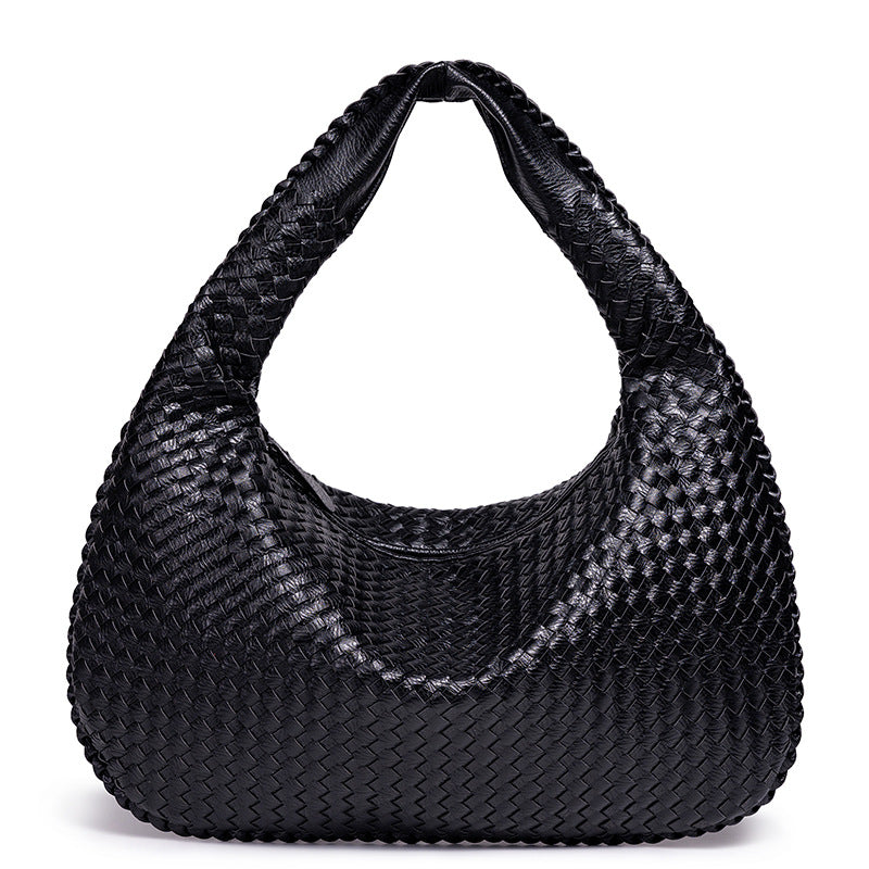 Woven Leather Schultertasche Brehn