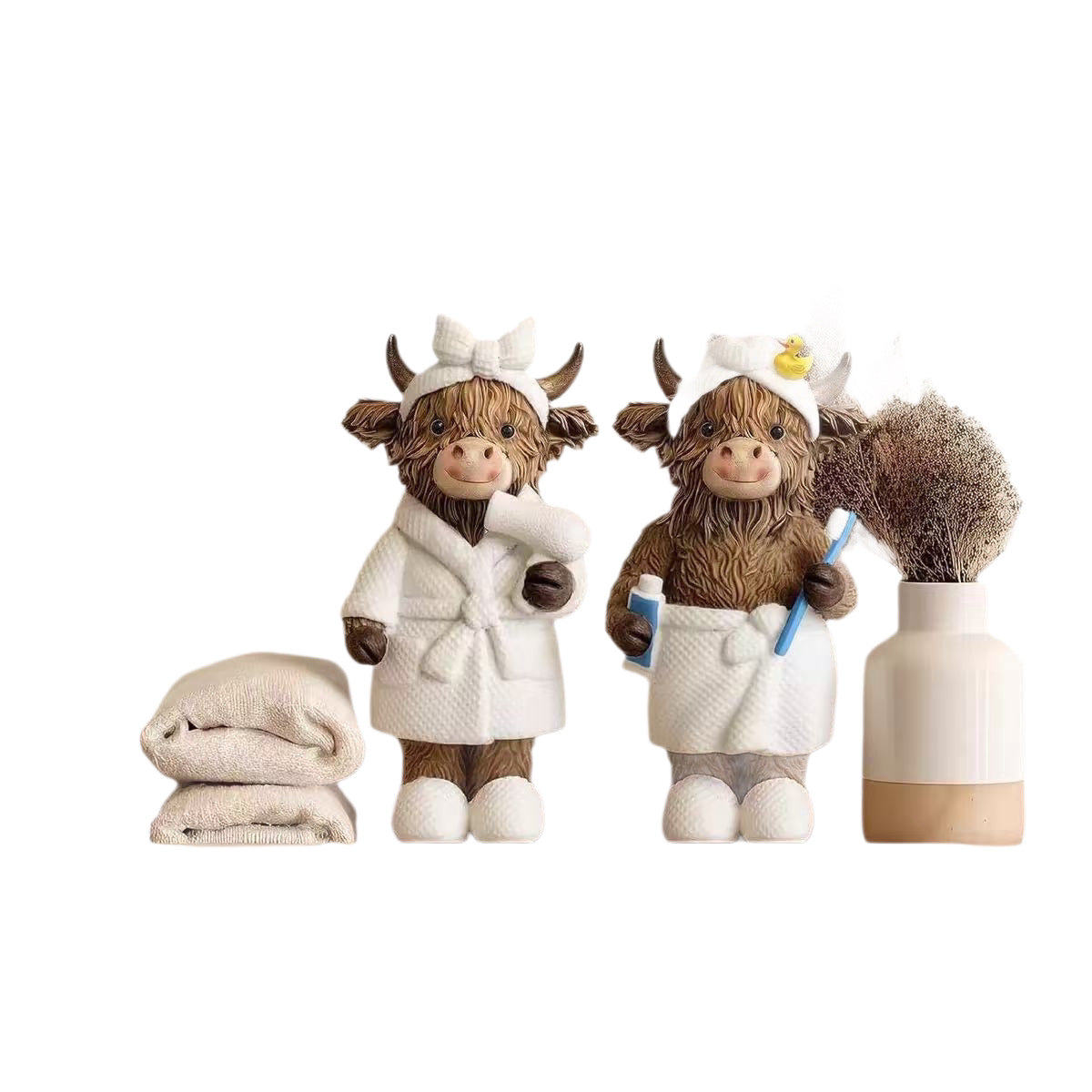 Lustige Highlandrind Badezimmerfigur Brehn