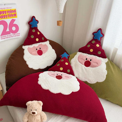 Plüsch Dekoratives Santa Gesicht Wurfkissen