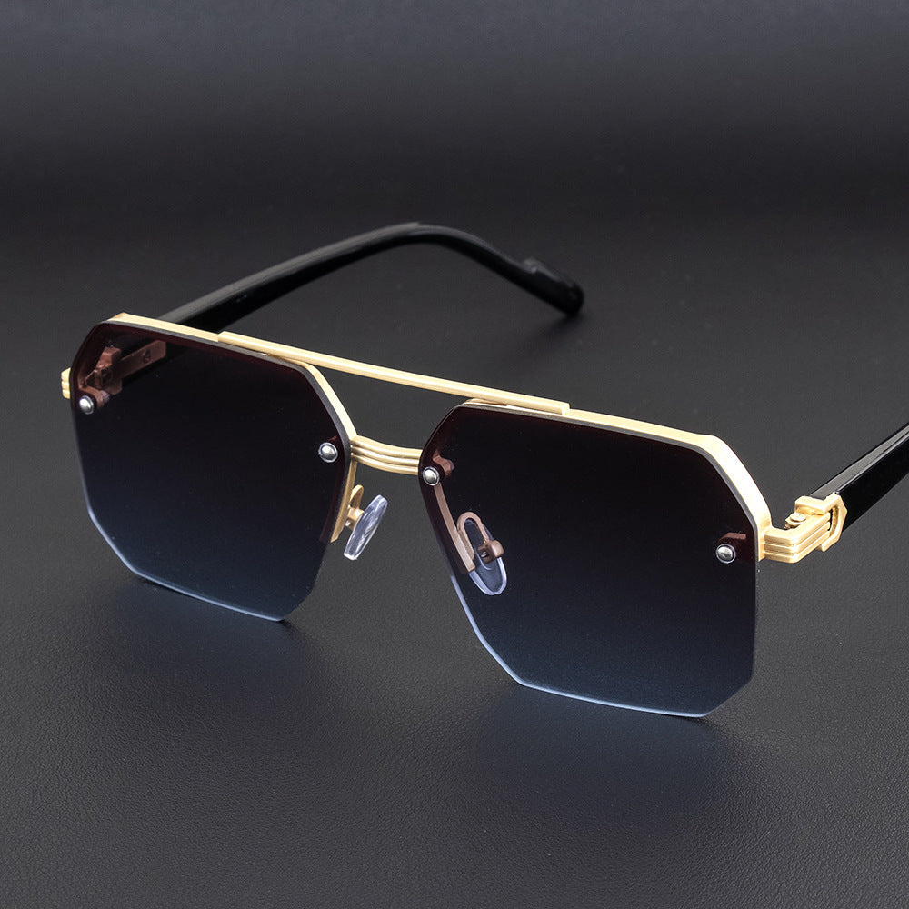 Geometrische Metallrahmen-Sonnenbrille Brehn