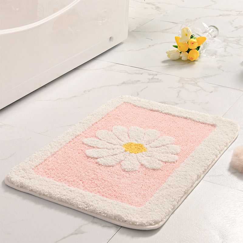 Blumenmotiv Memory Foam Badematte