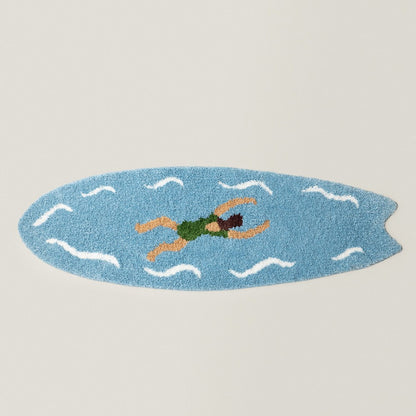Surfboard-förmige dekorative Badematte Brehn