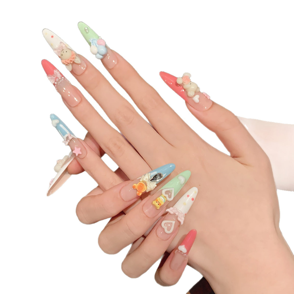 Kreatives thematisches Press-On-Nagelset