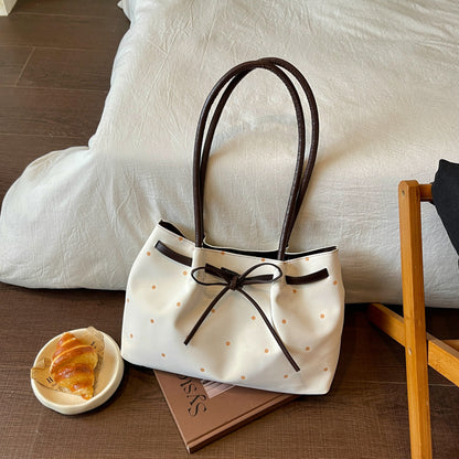 Elegante Wildleder Tote Tasche mit Schleifen-Detail