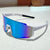 Unisex nan sportliche Shield-Sonnenbrille mit durchgehender Spiegel-Linse und verstellbarer Nasenbrücke Brehn