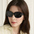 Damen Modische quadratische Sonnenbrille mit trendigem Rahmen Brehn
