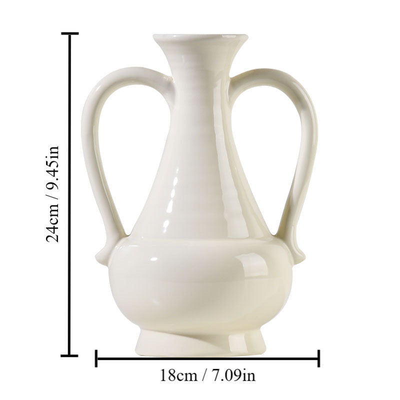 Elegante geschwungene Keramikvase