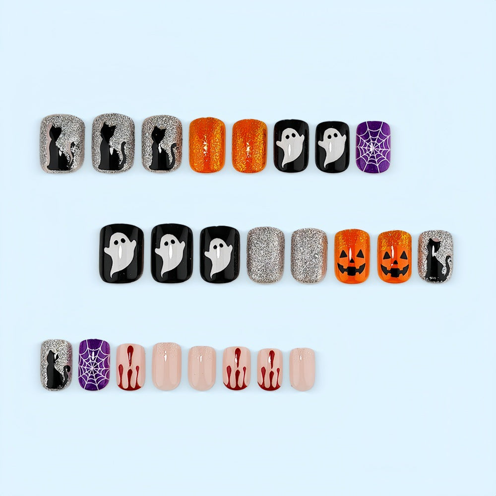 Halloween Kunstnagelset mit gruseligen Motiven Brehn