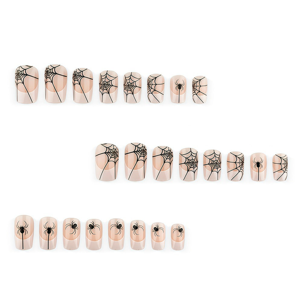 Halloween Kunstnagelset mit Spinnennetzdesign Brehn