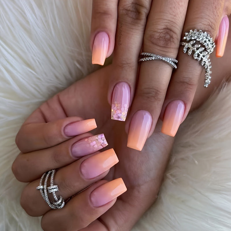 Glitzerndes Ombre Nagelset Brehn
