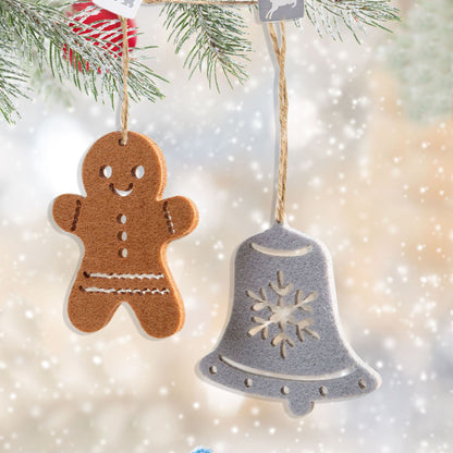 Dekorative Weihnachtsstern Anhänger aus Filz