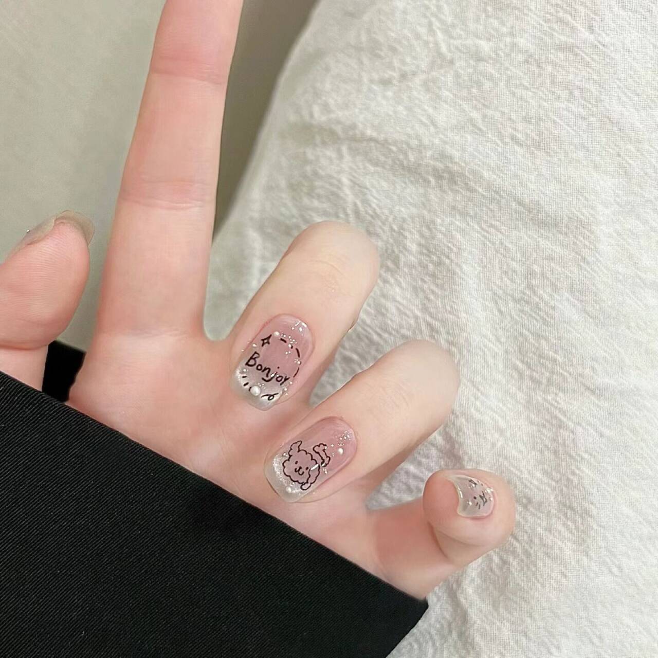Verspielt Cartoon Nagelkunst Press-On Extensions Brehn