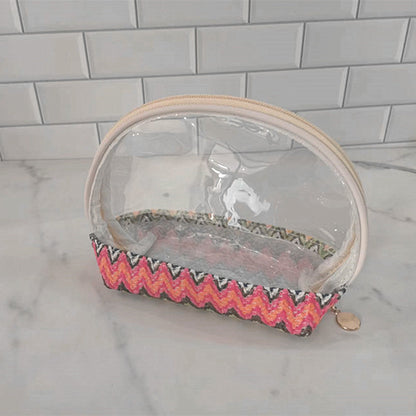 Transparente Kosmetiktasche mit Buntem Boden Brehn