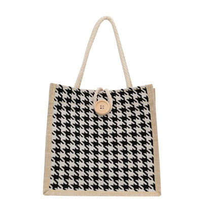 Stylische Hahnentritt-Muster Tragetasche