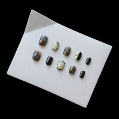 Künstlerisches abstraktes Press-On-Nagelset