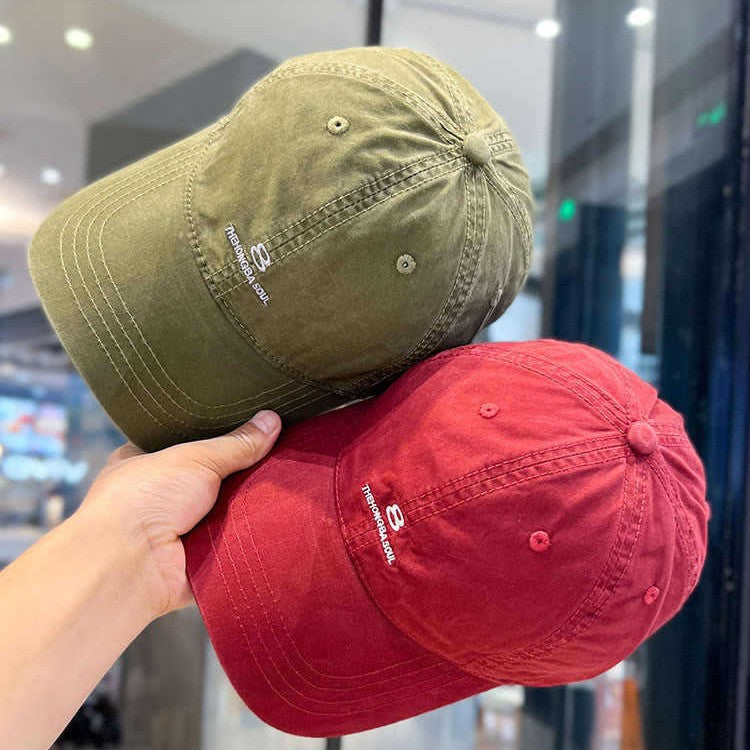 Herren Distressed Baumwoll Baseball Cap Brehn
