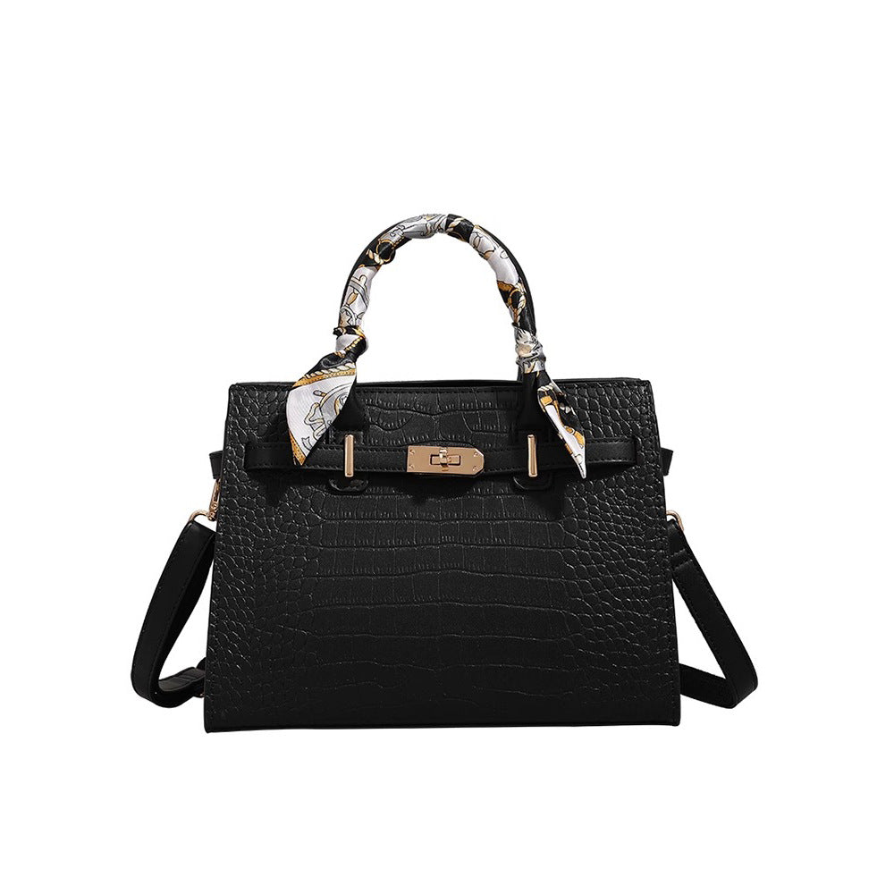 Chic krokodil-embossed Handtasche Brehn