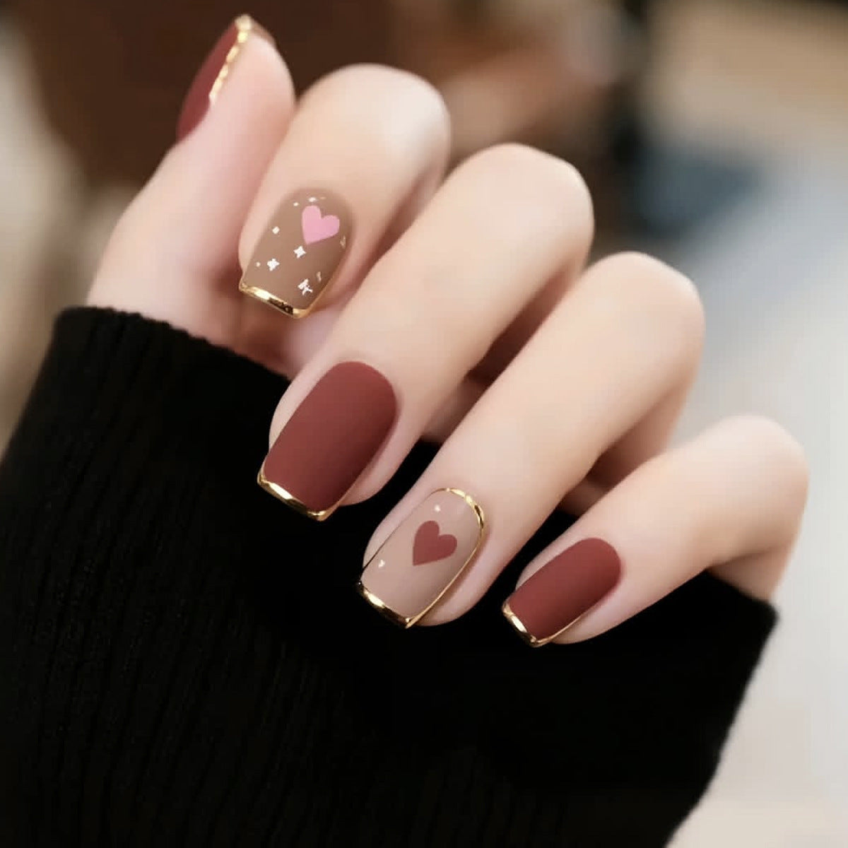 Herz Muster Nagelkunst Extensions Brehn