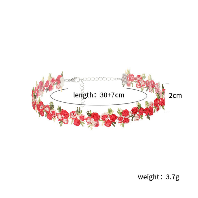 Florale Choker Halskette Brehn