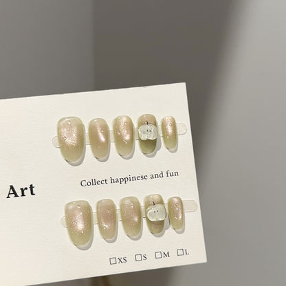 Elegantes Glitzer-Press-On-Nagelkunst-Set
