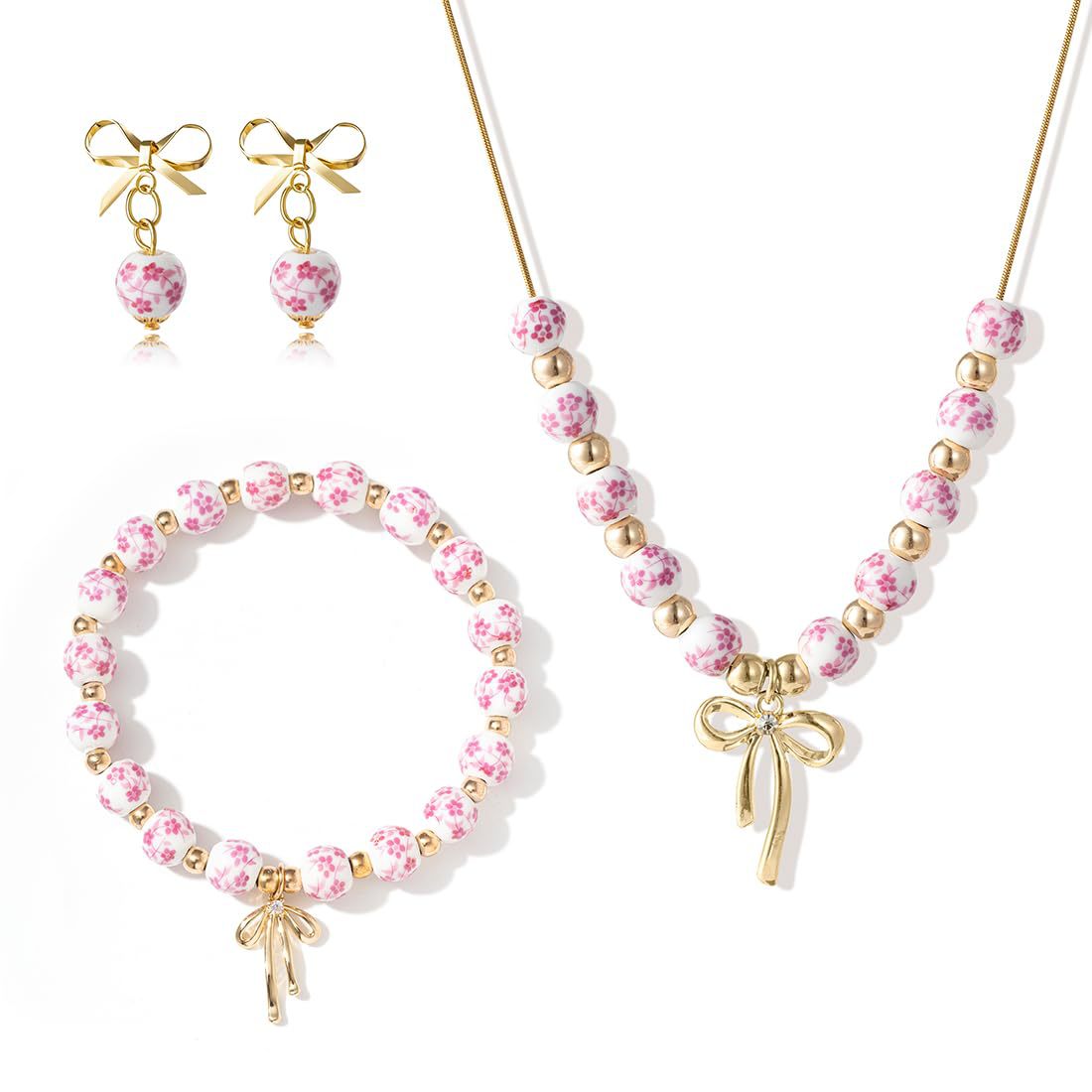 Florale Perlen-Charm-Armband Brehn