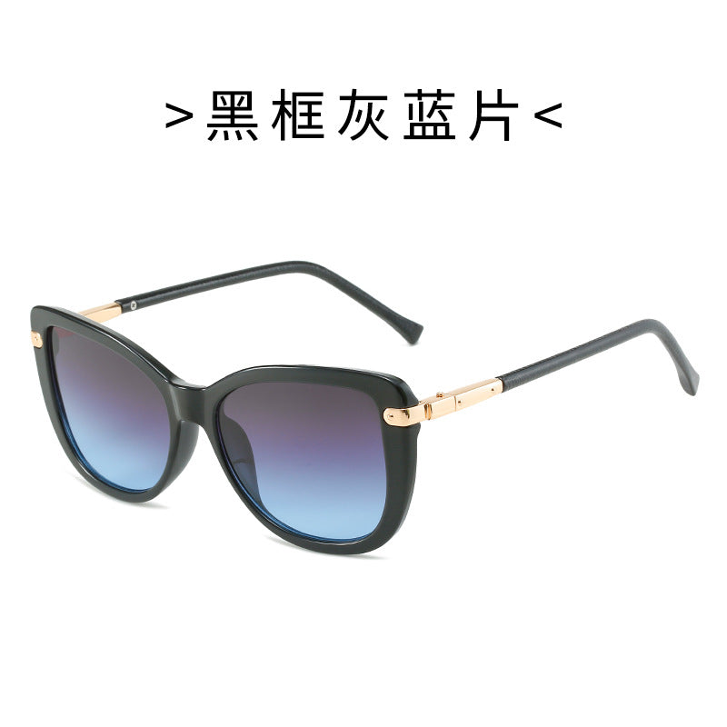Damen Modische Katzenaugen-Sonnenbrille mit luxuriösem Rahmen Brehn