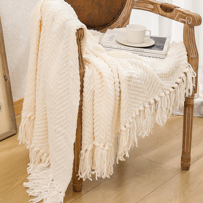 Gemütliche Strickdecke