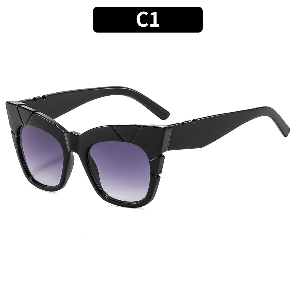 Künstlerische geometrische Schild Sonnenbrille