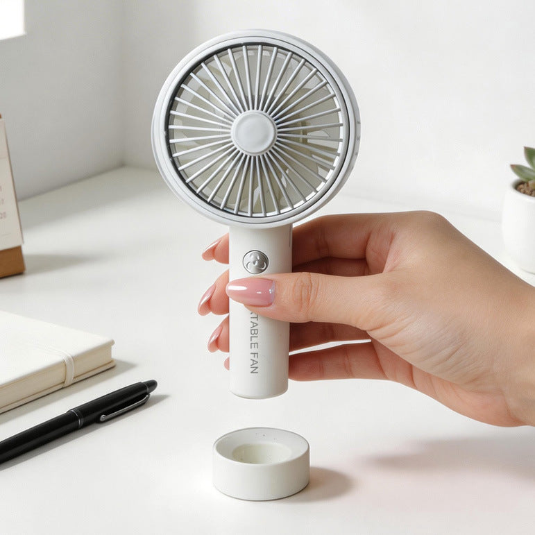 Damen Tragbarer Handventilator mit Niedlichkeitselementen und LED-Licht Brehn