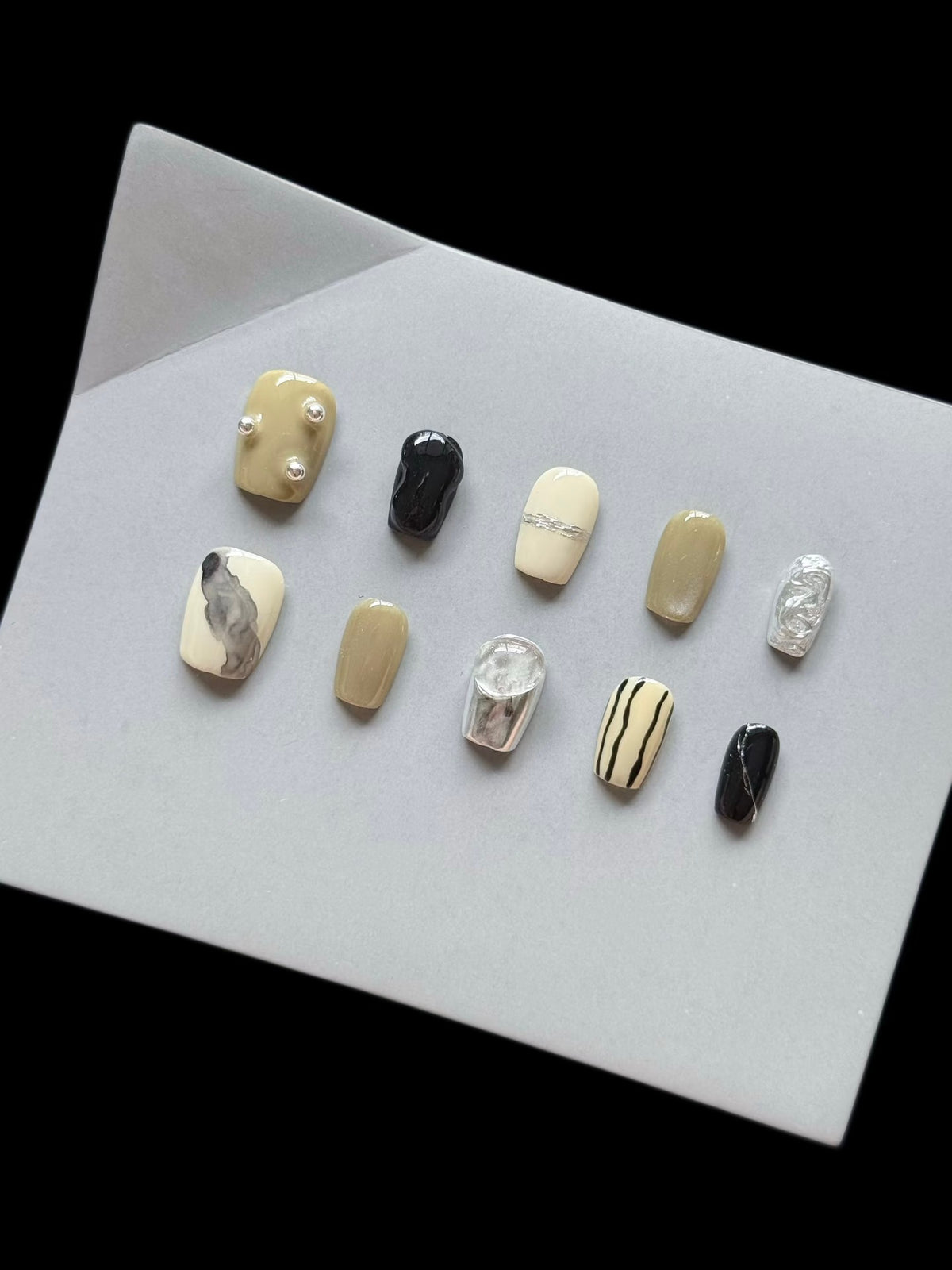 Abstrakte Kunst Press-On Nagelset