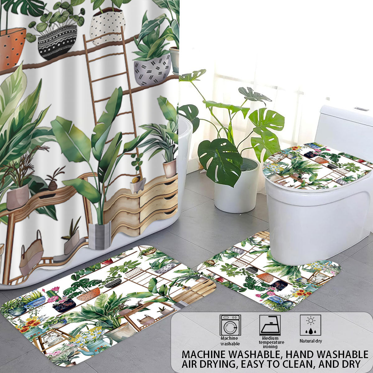 Digital Bow Pattern Badezimmer Dekor Set Brehn